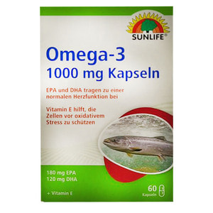 Вітаміни SUNLIFE (Санлайф) Omega-3 1000 mg Kapseln капсули 60 шт