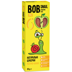 Конфеты детские натуральные Bob Snail (Боб Снеил) Улитка Боб яблоко-банан 30 г