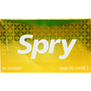 Жувальна гумка SPRY (Спрай) натуральна фруктова з ксилітом упаковка 10 шт