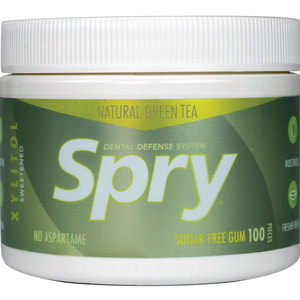 Жувальна гумка SPRY (Спрай) натуральна з зеленим чаєм та ксилітом упаковка 100 шт