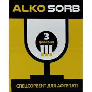 Алко-сорб від симптомів похмілля і для виведення токсинів з організму флакон 9 г 3 шт