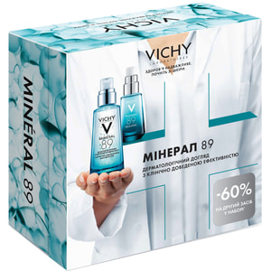 Набір VICHY (Віши) Мінерал 89 Гель-бустер для шкіри лица 50 мл+ Гель для кожи вокруг глаз 15 мл