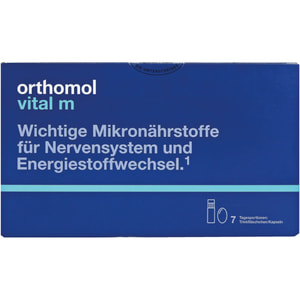 Ортомол Витал М (Orthomol Vital М) витаминный комплекс для мужского здоровья питьевые флаконы + капсулы на курс приема 7 дней