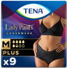 Трусы урологические для женщин TENA (Тена) Lady Pants Plus Medium (Леди Пентс Плюс Медиум) Black черные 9 шт