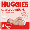 Подгузники для детей HUGGIES (Хаггис) Ultra Comfort Unisex Jumbo (Ультра комфорт) 3 от 4 до 9 кг 56 шт