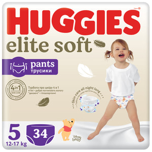 Підгузки-трусики для дітей HUGGIES (Хагіс) Pants (Пентс) 5 Elite Soft Mega від 12 до 17 кг 34 шт
