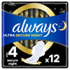 Прокладки гігієнічні жіночі ALWAYS (Олвейс) Ultra Night Secure Duo (Ультра найт секюр) нічні екстра захист ультратонкі ароматизовані 12 шт