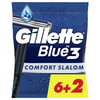 Бритва для бритья GILLETTE Blue 3 (Жиллет Блу 3) Comfort Slalom одноразовая 6 + 2 шт