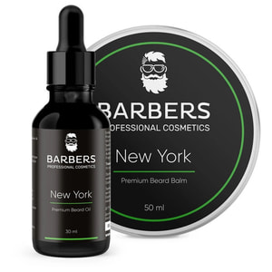 Набір для догляду за бородою BARBERS (Барберс) New York олія 30 мл + бальзам 50 мл