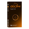 Презервативи латексні DOLPHI (Долфі) Super Hot (Супер хот) зігріваючі для додаткового жіночого задоволення в силіконовій смазці 12 шт