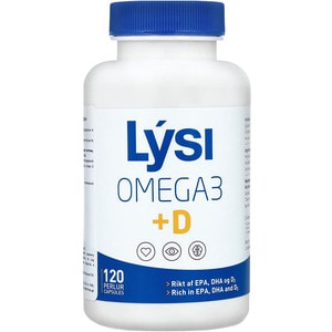 Омега-3 (рыбий жир) LYSI (Лиси) с витамином D капсулы по 500 мг упаковка 120 шт