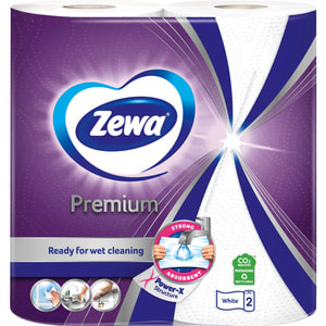 Полотенца бумажные ZEWA (Зева) Premium 2 слоя 90 отрывов 2 рулона