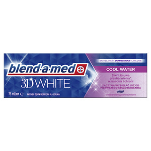 Зубна паста BLEND-A-MED (Блендамед) 3D White (3 три де вайт) Прохолодна вода 75 мл