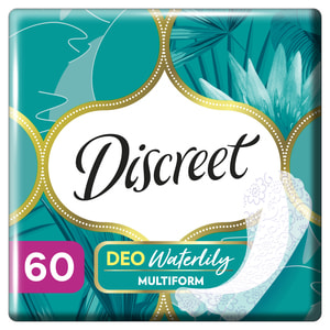 Прокладки щоденні DISCREET (Діскріт) Deo Water Lily Multiform Triple (Lео вотер лілі мультиформ тріпл) гігієнічні жіночі 60 шт