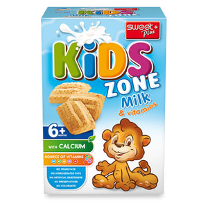Печиво дитяче SWEET PLUS KIDS ZONE (Кідс Зоне) з молоком, кальцієм та вітамінами для харчування дітей від 6 місяців 220 г