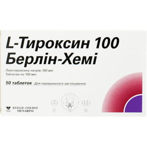 Л-тироксин 100 Берлин-Хеми (Летрокс) табл. 100мкг №50