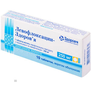 Левофлоксацин-Здоровье табл. п/о 250мг №10
