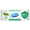 Серветки вологі SMILE (Смайл) Antibacterial Антибактеріальні з подорожником 100 шт