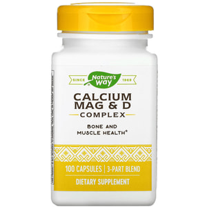 Кальцій-магній-вітамін D NATURE’S WAY (Натурес Вей) Calcium-Magnesium-Vitamin D капсули для здоров'я кісток, зубів і м'язів флакон 100 шт