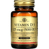 Витамин Д3 SOLGAR (Солгар) Vitamin D3 (Cholecalciferol) 125 mcg (5,000 IU) капсулы желатиновые по 5000 МЕ флакон 100 шт
