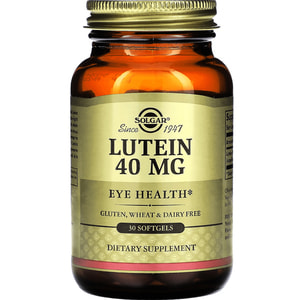 Лютеїн 40 мг SOLGAR (Солгар) Lutein 40 mg капсули желатинові для покращення зору флакон 30 шт