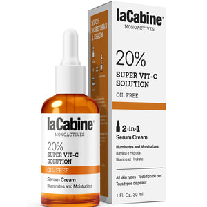 Крем-сыворотка для лица LA CABINE (ЛаКабин) 20% Super Vit-C 2 in 1 с витамином С для осветления и увлажнения кожи 30 мл