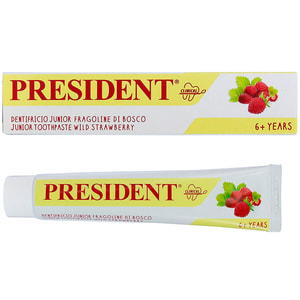 Зубная паста детская PRESIDENT (Президент) Junior детская Клубника с 6 лет 50 мл