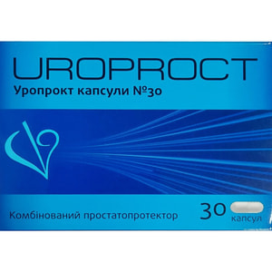 Уропрокт капсули комбінований простатопротектор 3 блистера по 10 шт