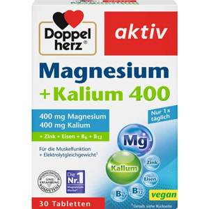 Доппельгерц Актив Магній 400 + Калій таблетки комплексної дії 3 блістери по 10 шт