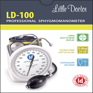 Измеритель (тонометр) артериального давления LITTLE DOCTOR (Литл Доктор) модель LD-100 со встроенным стетоскопом в манжету