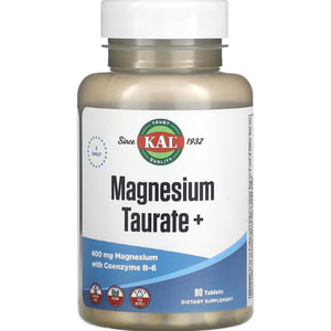 Магнія таурат KAL (Кал) Magnesium Taurate+ таблетки для нормального функціонування нервової системи і м'язів флакон 90 шт