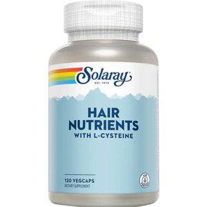 Питательные вещества для волос SOLARAY (Солорай) Hair Nutrients капсулы для поддержания здоровья волос и общего состояния здоровья флакон 120 шт