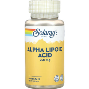 Альфа-ліпоєва кислота SOLARAY (Солорай) Alpha Lipoic Acid 250 мг капсули флакон 60 шт