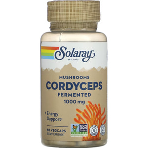 Гриб кордицепс ферментований SOLARAY (Солорай) Org Grown Fermented Cordycep капсули по 500 мг флакон 60 шт