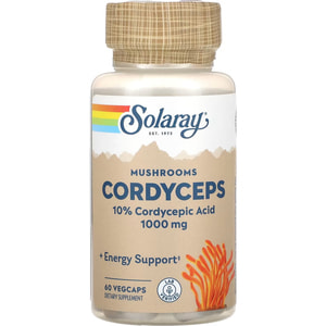 Гриб кордицепс SOLARAY (Солорай) Cordyceps Mushroom Extract 1000 mg капсулы флакон 60 шт