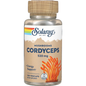 Гриб кордицепс SOLARAY (Солорай) Cordyceps Mushroom 520 мг капсулы флакон 100 шт