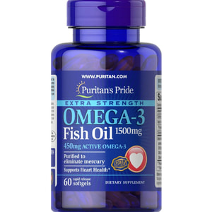 Омега-3 PURITAN'S PRIDE (Пурітанс Прайд) Omega-3 1500 мг капсули швидкої дії 60 шт