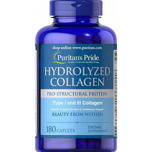 Гідролізований колаген PURITAN'S PRIDE (Пурітанс Прайд) Hydrolyzed collagen каплети 180 шт