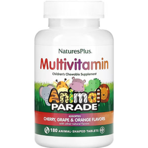 Мультивітамін NATURES PLUS (Натурес плюс) Multivitamin таблетки зі смаками вишні, винограду і апельсину флакон 180 шт