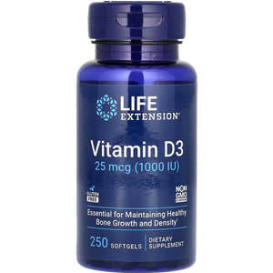 Вітамін Д3  LIFE EXTENSION (Лайф Екстеншн) Vitamin D3 1000 МО капсули 250 шт