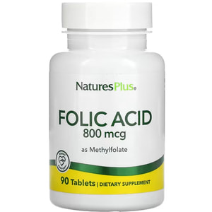 Фолиевая кислота (метилфолат) NATURES PLUS (Натурес плюс) Folic Acid  800 мкг таблетки 90 шт