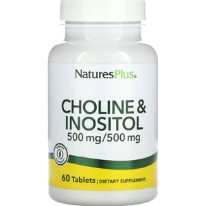 Холін і інозитол NATURES PLUS (Натурес плюс) Choline & Inositol 500 мг/500 мг таблетки флакон 60 шт