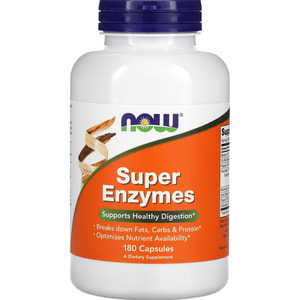 Ферменти для травлення NOW (Нау) Super Enzymes капсули флакон 180 шт