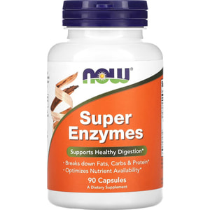 Ферменти для травлення NOW (Нау) Super Enzymes капсули флакон 90 шт