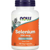 Селен NOW (Нау) Selenium 200 mcg капсули по 200 мкг флакон 180 шт