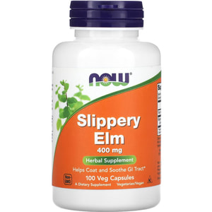 Скользкий вяз NOW (Нау) Slippery Elm 400 mg капсулы по 400 мг флакон 100 шт