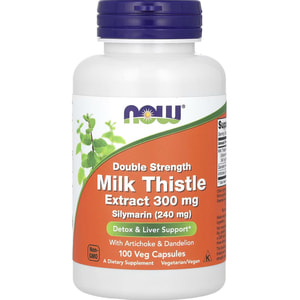 Розторопша екстракт подвійна сила NOW (Нау) Milk Thistle 300 мг капсули 100 шт