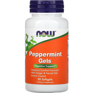 Мята перечная NOW (Нау) Peppermint Gels капсулы флакон 90 шт