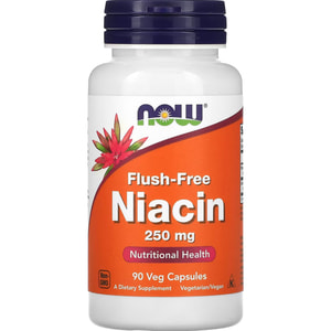 Ніацин (Вітамін В3) NOW (Нау) Flush-Free Niacin 250 мг капсули флакон 90 шт