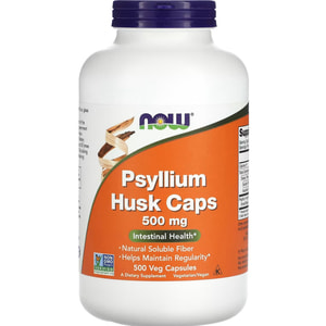 Подорожник із лушпиння NOW (Нау) Psyllium Husk 500 мг капсули флакон 500 шт